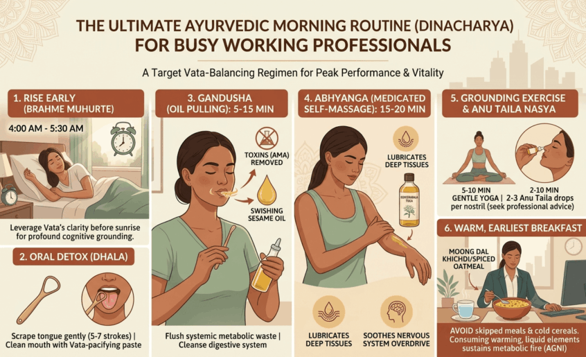 The Ultimate Ayurvedic Morning Routine (Dinacharya) for Busy Working Professionals